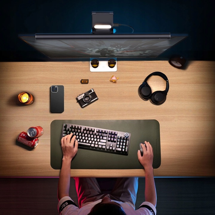 Baseus i-wok2 lampka LED na monitor do pulpitu oświetlenie ekranu czarny (D