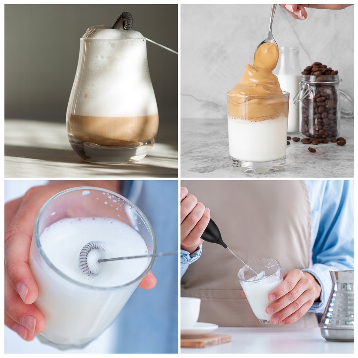 ELEKTRYCZNY SPIENIACZ DO MLEKA RĘCZNY 4W1 MINI UBIJACZKA DO MLEKA KAWY USB