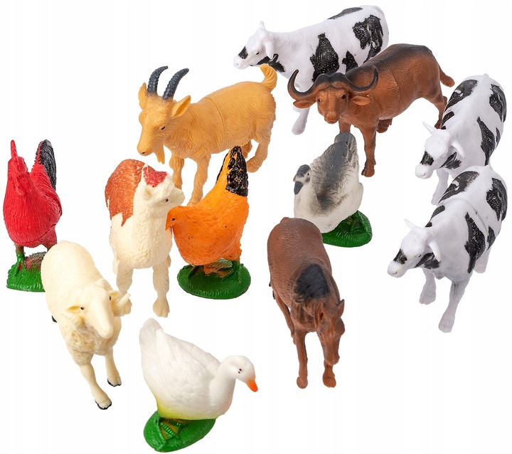 Zwierzęta domowe Gospodarskie Duży Zestaw Farma Figurki Pudełko