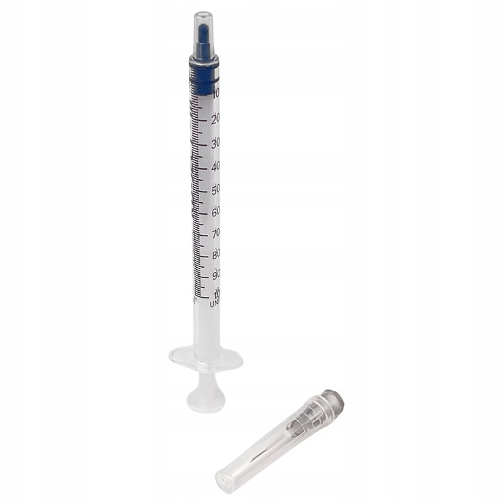 STRZYKAWKI INSULINOWE 1ML IGŁA NAKŁADANA 0,40x12mm U100 100szt. KDJECT