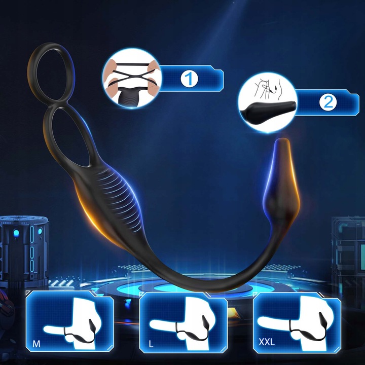 Masażer prostaty Cock Ring 7 trybów wibracji