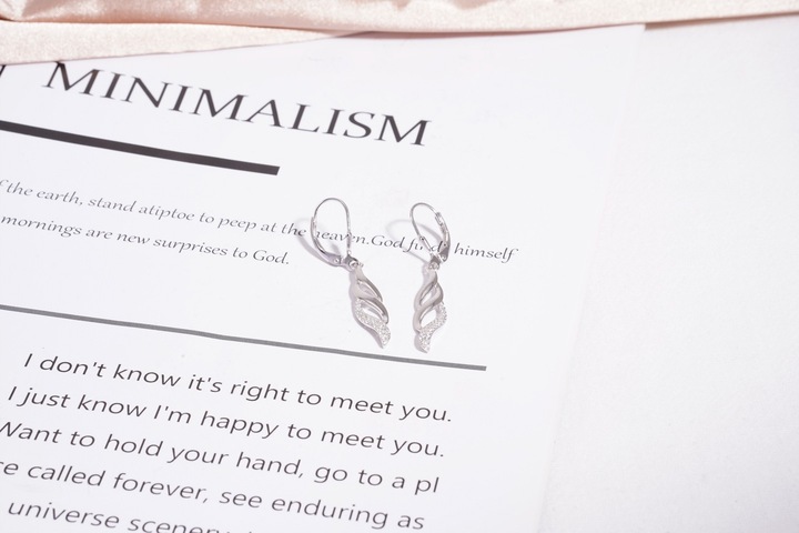 SREBRNE KOLCZYKI SREBRO DŁUGIE WISZĄCE KOLCZYKI SREBRO RODOWANE ORYGINALNE