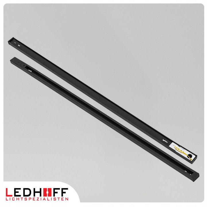 Szyna oświetleniowa LED szynoprzewód 1m czarna LISTWA z miejscem na