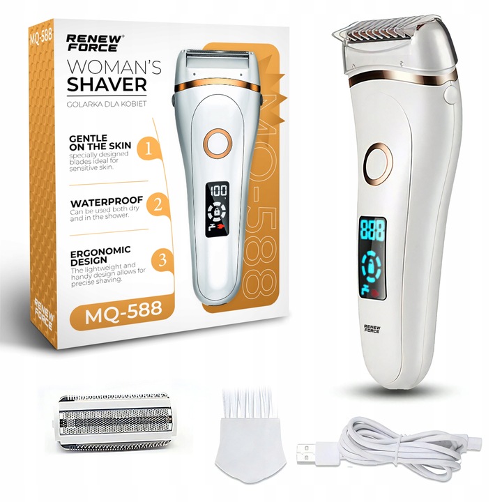 Golarka DAMSKA DEPILATOR BEZPRZEWODOWY dla Kobiet do nóg ciała bikini