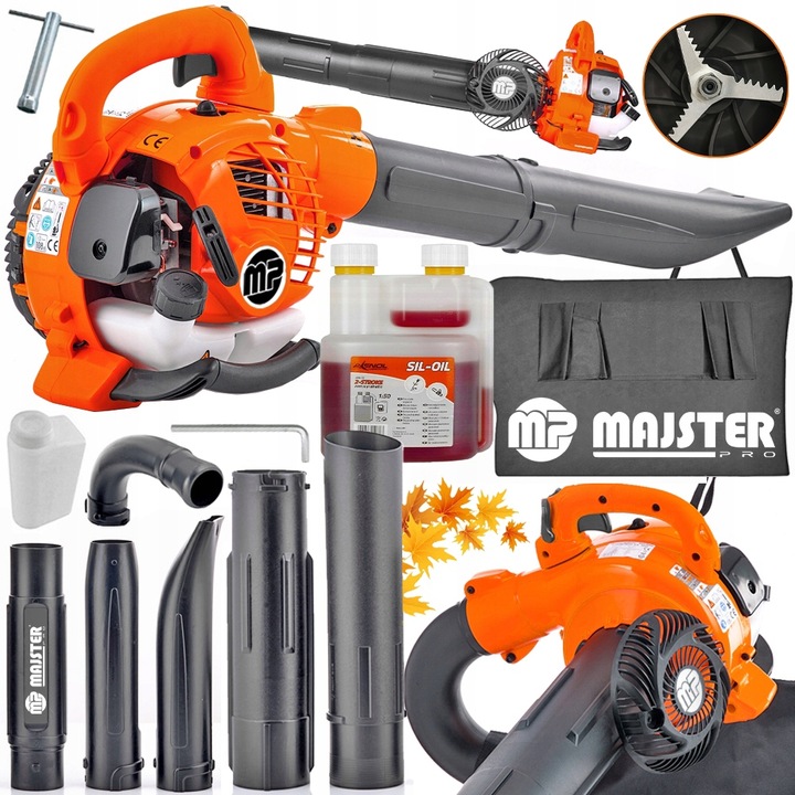 DMUCHAWA SPALINOWA OGRODOWA ODKURZACZ z ROZDRABNIACZEM LIŚCI + OLEJ