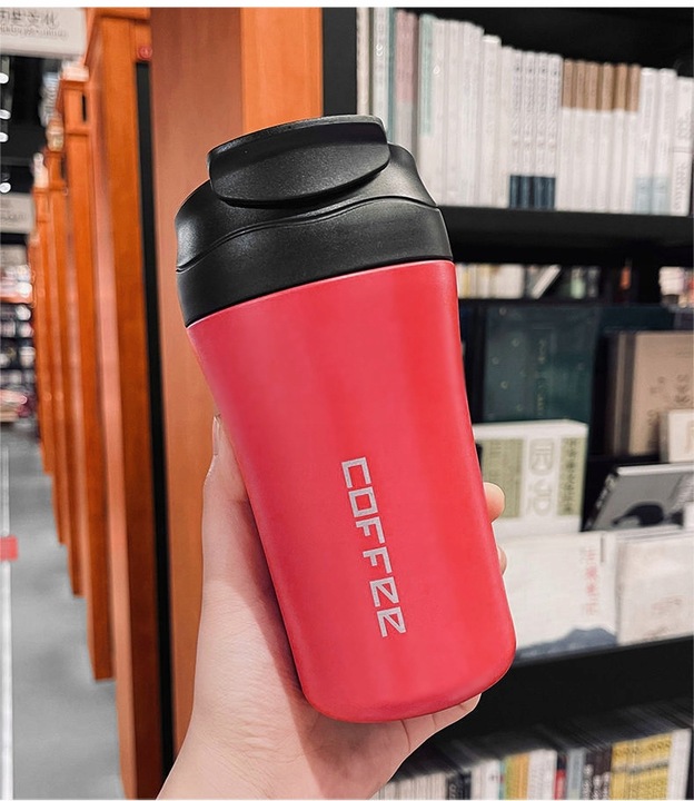 POJEMNY KUBEK TERMICZNY TERMOS Z USTNIKIEM ZAMEK