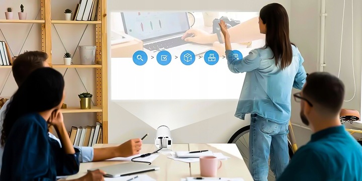 Projektor ANDROID rzutnik 4K WIFI PRZENOŚNY SMART FULL HD HY300 PRO