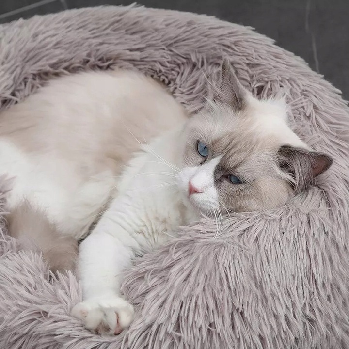 LEGOWISKO PLUSZOWE DLA PSA KOTA posłanie kojec PODUSZKA okrągłe MERSJO