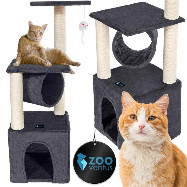 Drapak dla kota słupek 91cm drzewko 5 poziomów budka walec platforma