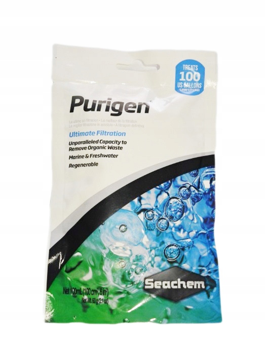 SEACHEM PURIGEN 100ml NO2 NO3 NH3 ORYGINAŁ + WOREK