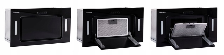 OKAP PODSZAFKOWY KUCHENNY LED CZARNY 52cm BERDSEN