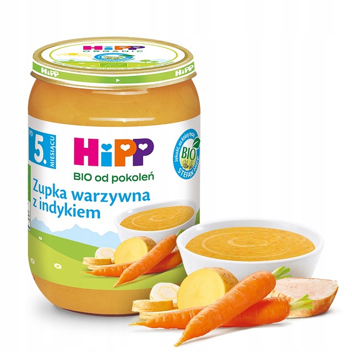 HiPP BIO Zestaw OBIADKÓW po 5 miesiącu MIX SMAKÓW 6x190g