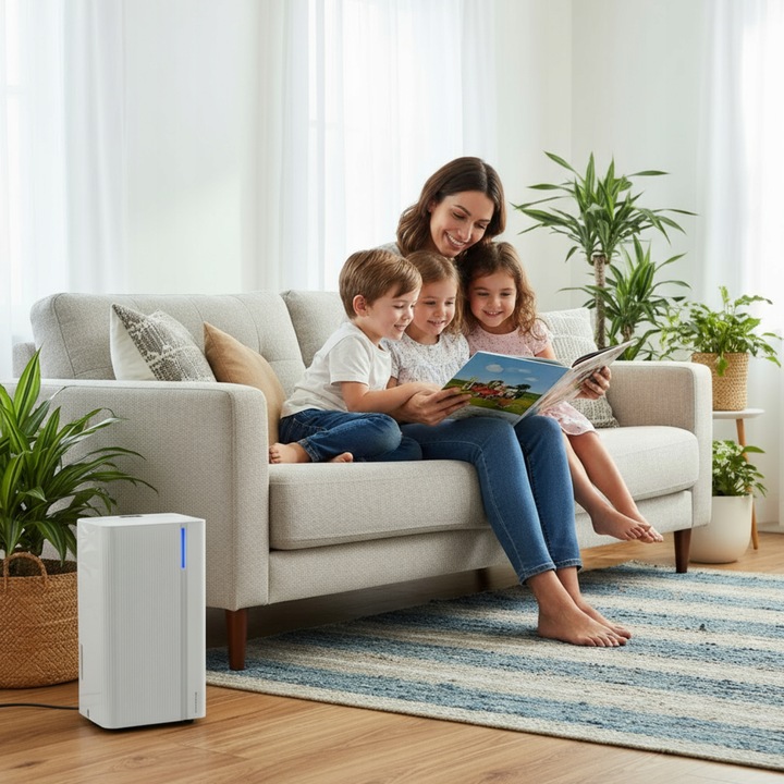 Cichy Wydajny Osuszacz Powietrza WAVE ION WIFI Pochłaniacz Wilgoci 40