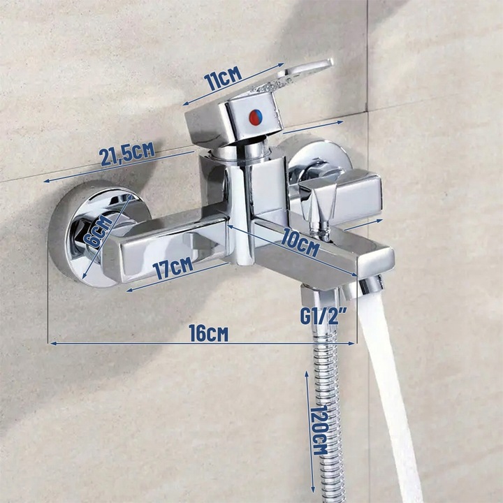BATERIA WANNOWA ŁAZIENKOWA ZESTAW NATRYSKOWY KRAN ZE SŁUCHAWKĄ