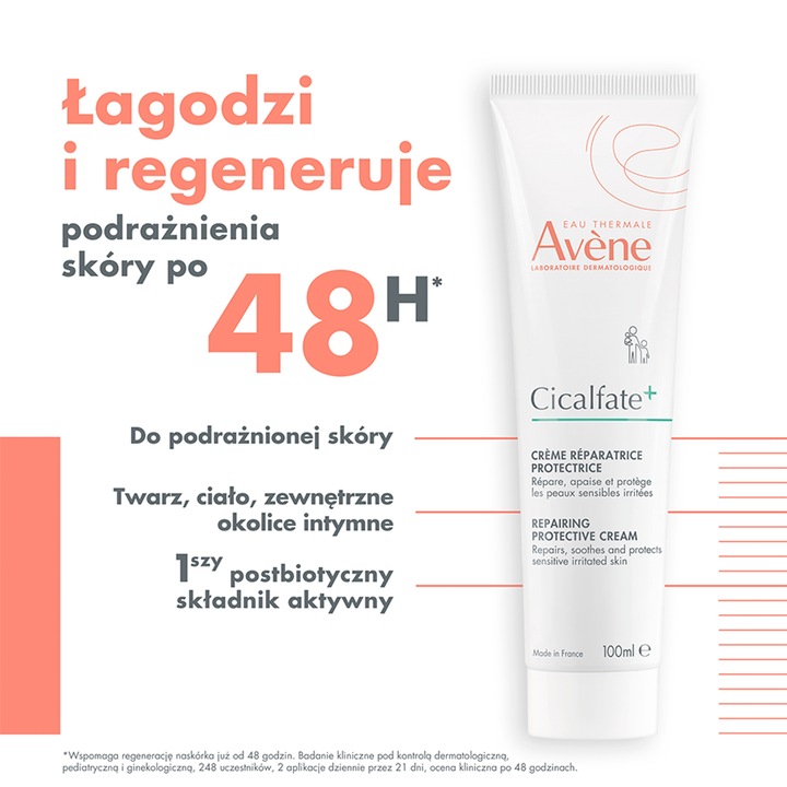 AVENE CICALFATE+ Krem regenerujący ochronny 100 ml