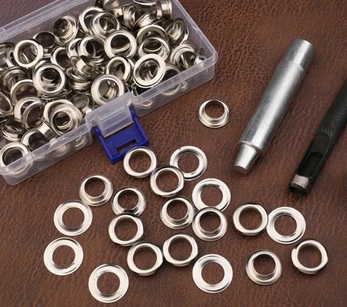 OCZKA DZIURKACZ ZAKUWARKA NAPY 12MM DO PLANDEK NAMIOTÓW ZESTAW 100