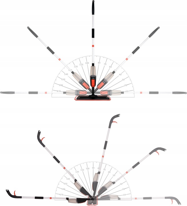 MOP ZE SPRYSKIWACZEM PŁASKI 2x MIKROFIBRA SKŁADANY