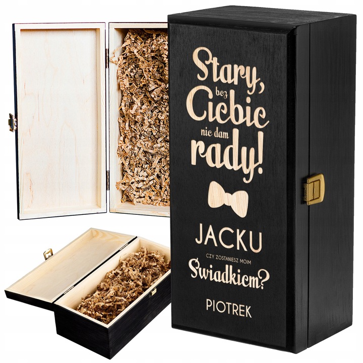 PROŚBA O ŚWIADKOWANIE SKRZYNKA NA ALKOHOL CZY ZOSTANIESZ MOIM ŚWIADKIEM