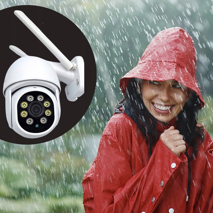 Zewnętrzna Kamera WIFI Obrotowa 1080p POLSKA APLIKACJA ŚLEDZENIE FULL HD SD