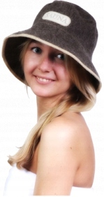 SAUNA CZAPKA DO SAUNY SZARA - KAPELUSZ SHERIFF