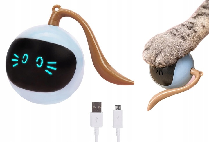 Interaktywna automatyczna piłka dla kota usb I214