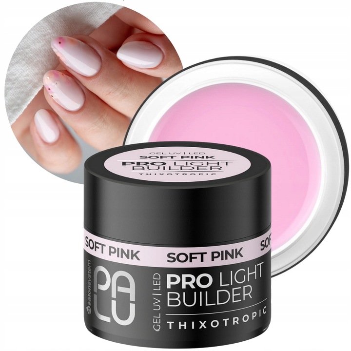 Żel budujący do paznokci Palu Pro Light Builder Soft Pink jasny różowy 45g
