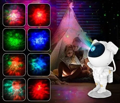 Lampka Nocna LED Projektor Rzutnik GWIAZD Nieba ASTRONAUTA Dla Dzieci PILOT