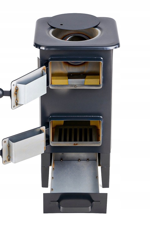 Piec piecyk koza kominek 7cegieł szamotowy ogrzewacz do domu garażu SOLIDNY