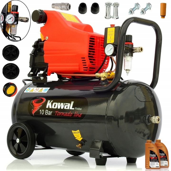 PROFESJONALNY 10Bar KOMPRESOR 50L olejowy tłokowy sprężarka pompa