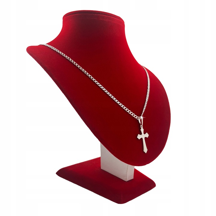 SREBRNY ŁAŃCUSZEK PANCERKA + KRZYŻYK PR 925 + GRAWER DLA CHŁOPCA NA KOMUNIĘ