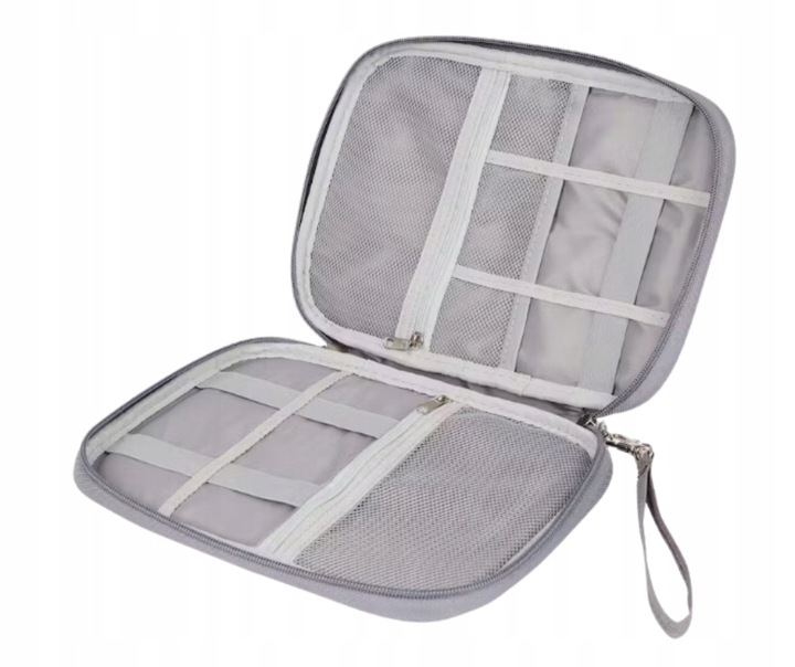 Etui na akcesoria multimedialne na kable ładowarkę i drobiazgi na zamek