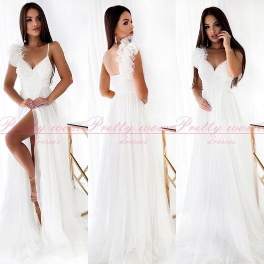 BIAŁA SUKIENKA ślubna cywilny wesele druhny S