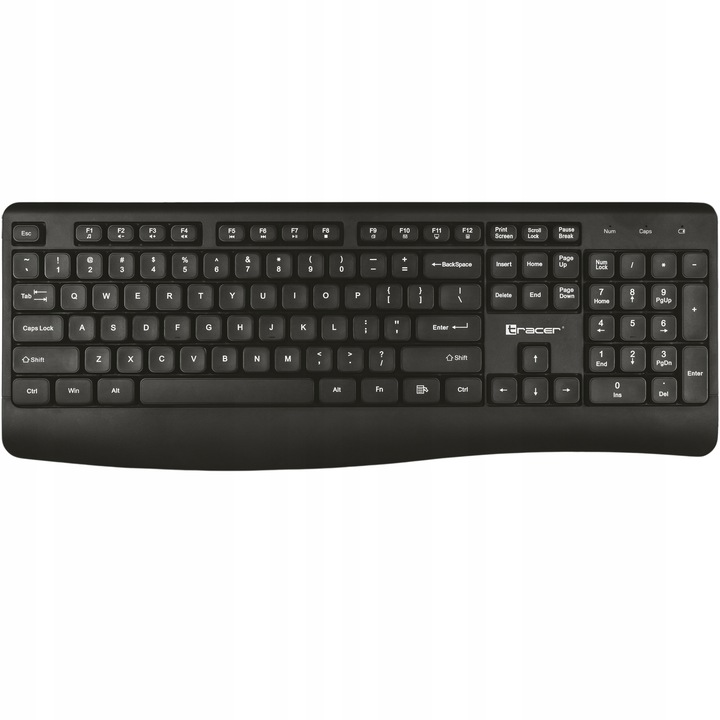 KLAWIATURA I MYSZ BEZPRZEWODOWA ZESTAW CZARNY USB 1600 DPI REGULOWANE NÓŻKI