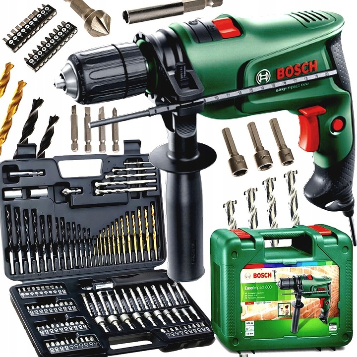 BOSCH WIERTARKA UDAROWA EASYIMPACT 600W +AKCESORIA