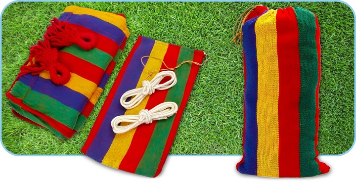 HAMAK OGRODOWY 2 OSOBOWY HUŚTAWKA XXL MOCNY WZMOCNIONY PAŁĄK DUŻY + TORBA