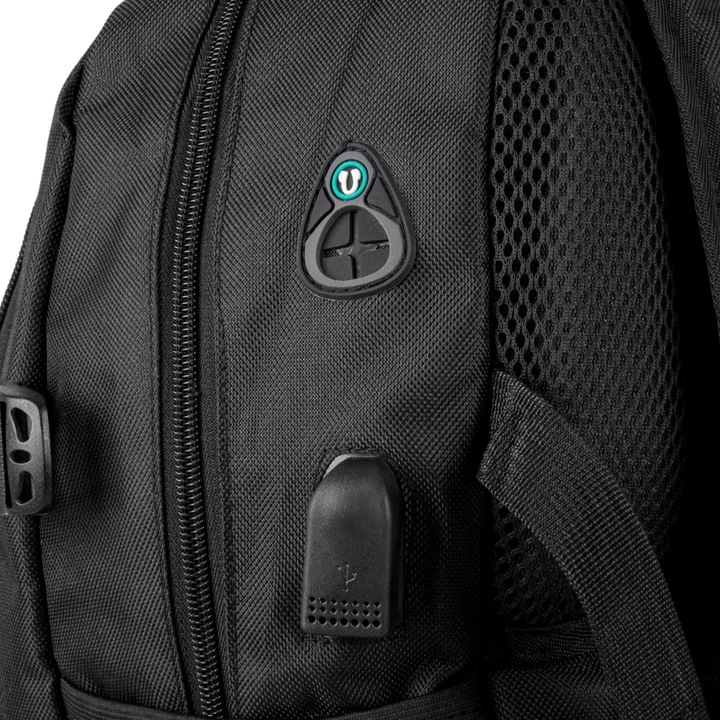 Plecak TORNISTER szkolny młodzieżowy DUŻY czarny 24L Klasy 1-8 Odblaski