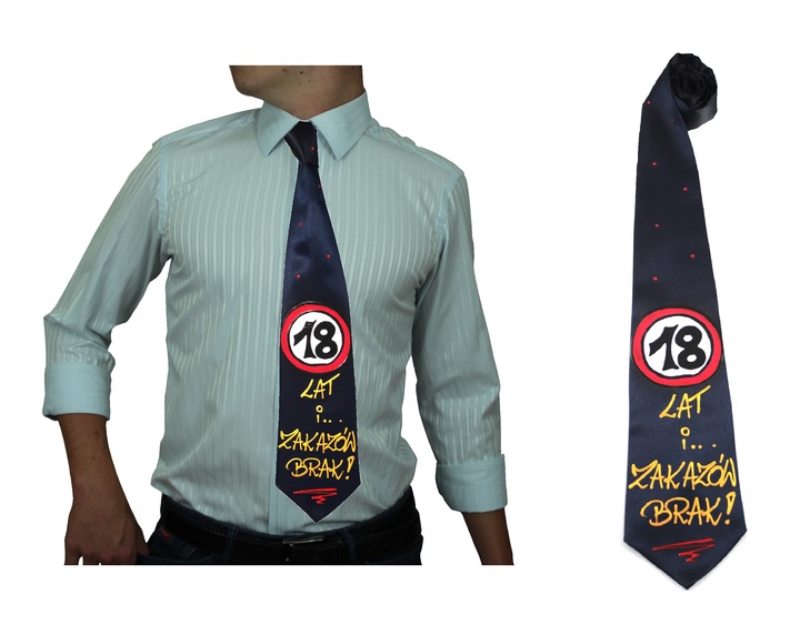 PREZENT NA URODZINY KRAWAT 18 30 40 50 60 70