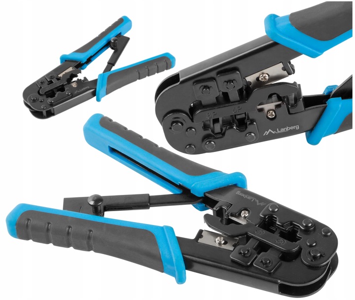 ZACISKARKA ZACISKACZ WTYKÓW RJ45 LAN 3w1 RJ45 RJ11 RJ12 ŚCIĄGACZ DO SKRĘTKI