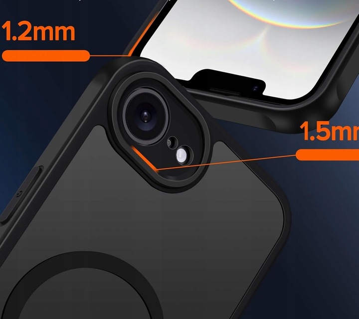 Etui do MagSafe PANCERNE MATT CASE + 2 SZTUKI SZKŁO do IPHONE 16e