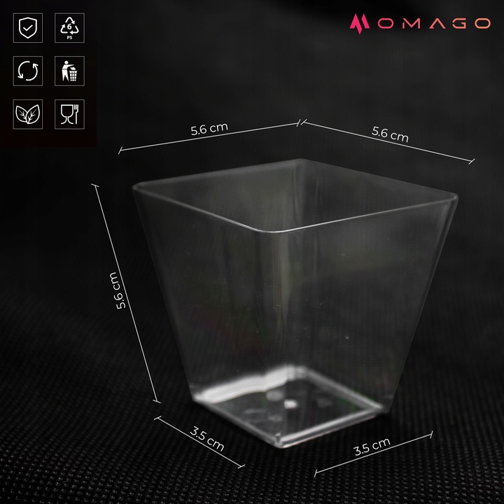 POJEMNIK NA ŻYWNOŚĆ PUCHARKI do DESERÓW na DESERY na DESERKI ŁYŻECZKI