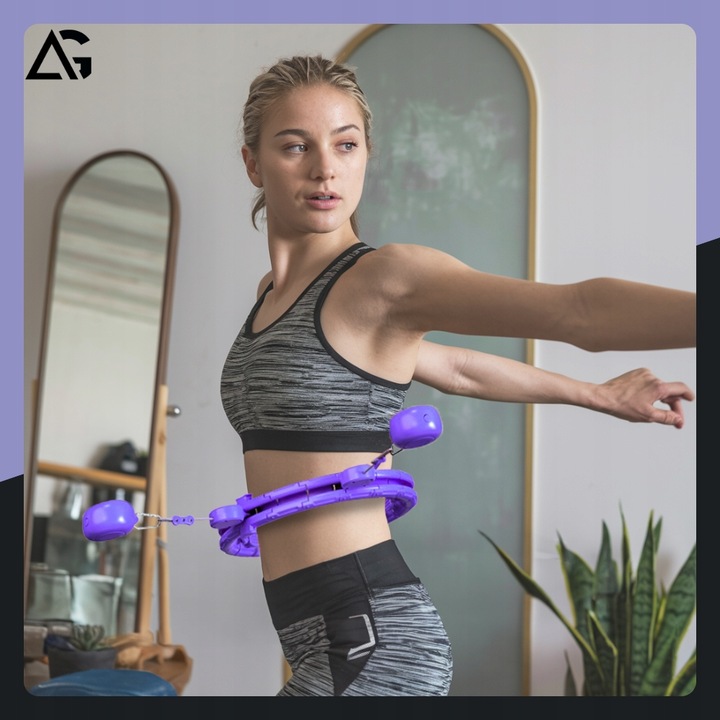 HULA HOP Z OBCIĄŻNIKIEM ODCHUDZAJĄCE Z LICZNIKIEM SMART HULAHOP