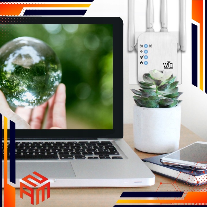 Domowy Wzmacniacz Sygnału WiFi Punkt Dostępu 300Mbps Szybki Bez Aplikacji