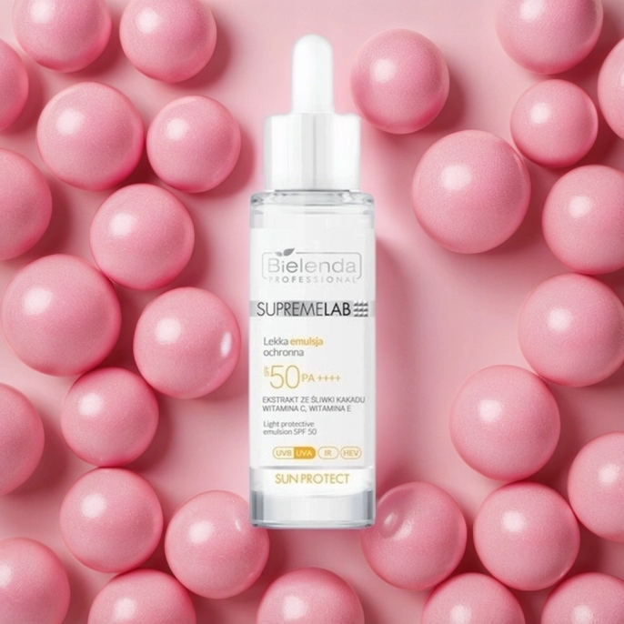 BIELENDA SUPREMELAB EMULSJA OPALANIA OCHRONNA SPF50 PA ++++ UVA UVB IR HEV