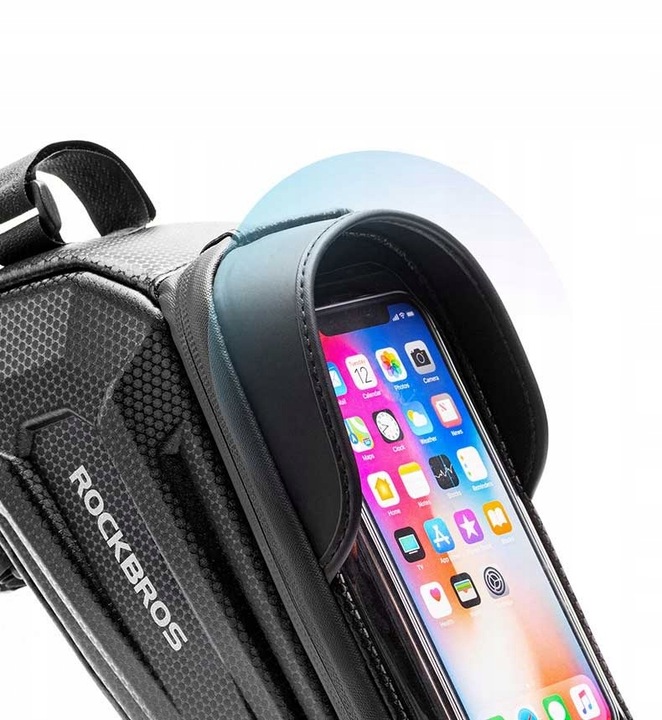 ROCKBROS SAKWA ROWEROWA TORBA NA RAMĘ PANCERNA Z POKROWCEM NA TELEFON 1,5L