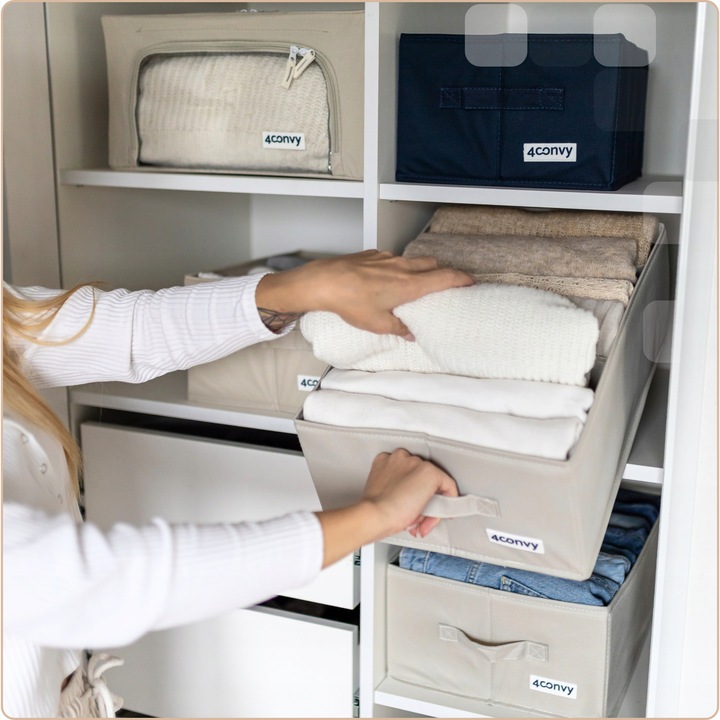 2x organizer XXL pudełko pojemnik na ubrania jeansy do szuflady