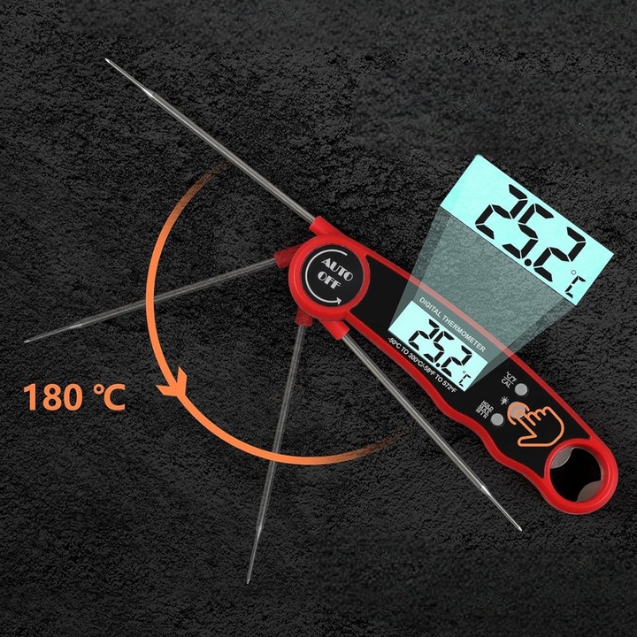 TERMOMETR KUCHENNY -50-300°C BEZPRZEWODOWY CYFROWY LCD SONDA DO MIĘS STEKÓW