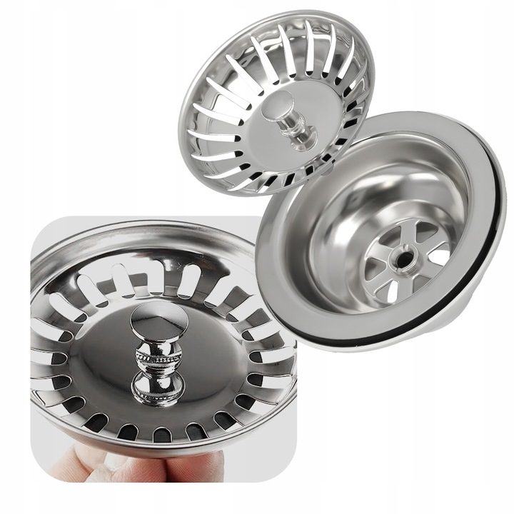 Odpływ Zlewu 3,5 SITKO METALOWE Korek Spust Syfon Zlewozmywaka Uniwersal MR