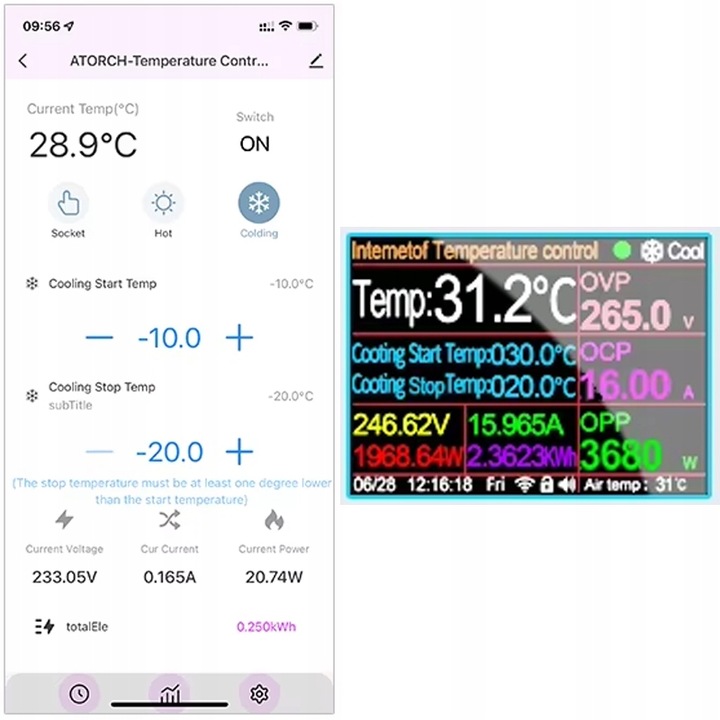 TERMOSTAT ELEKTRONICZNY WiFi WATOMIERZ TIMER APLIKACJA GNIAZDKO 230V