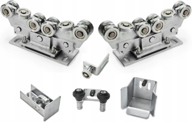 WÓZEK WÓZKI ROLKI DO BRAMY PRZESUWNEJ ZESTAW 80x80