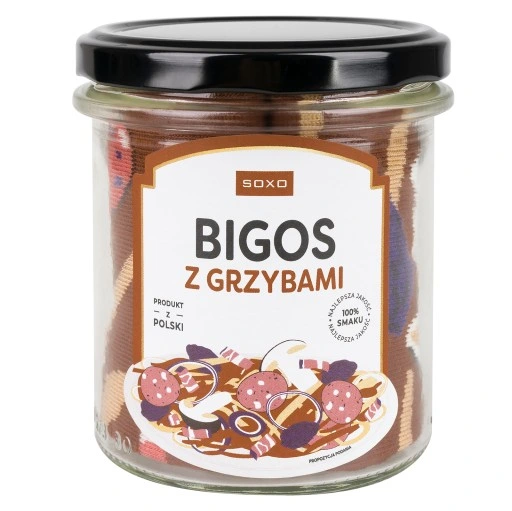 BIGOS W SŁOIKU SOXO PREZENT DLA TATY DLA DZIADKA SKARPETKI ROZM. 40-45